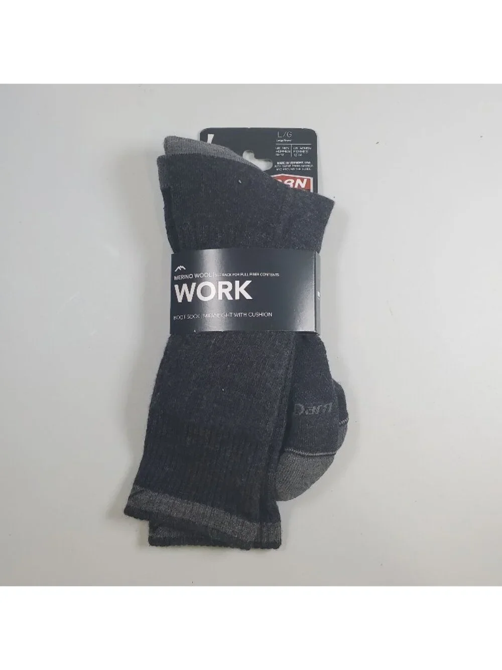 Darn Tough Work Midweight Cushioned Boot Socks Men Size Large New Merino Wool